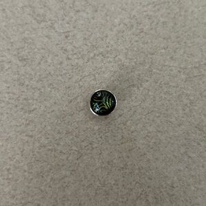 Kameleon Green Glass Sterling Silver Jewel Pop